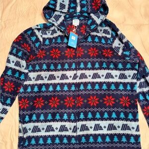 Aldi Gear Holiday Fair Isle Zip Onesie - new with tags
